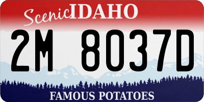 ID license plate 2M8037D