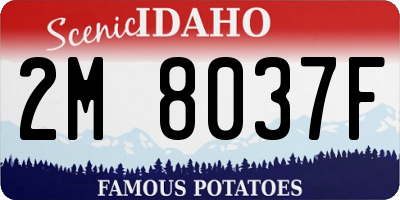 ID license plate 2M8037F