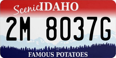 ID license plate 2M8037G