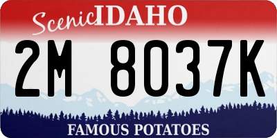 ID license plate 2M8037K