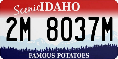 ID license plate 2M8037M