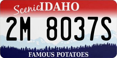 ID license plate 2M8037S