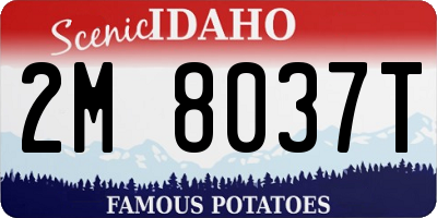 ID license plate 2M8037T