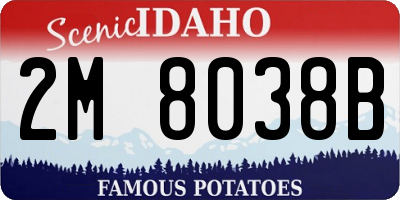 ID license plate 2M8038B