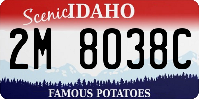 ID license plate 2M8038C
