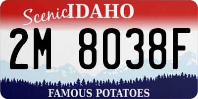 ID license plate 2M8038F
