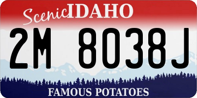 ID license plate 2M8038J