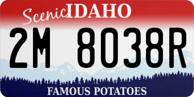 ID license plate 2M8038R