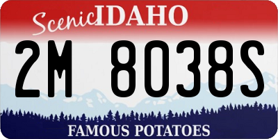 ID license plate 2M8038S