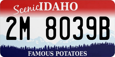 ID license plate 2M8039B