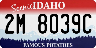 ID license plate 2M8039C