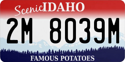 ID license plate 2M8039M
