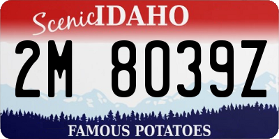 ID license plate 2M8039Z
