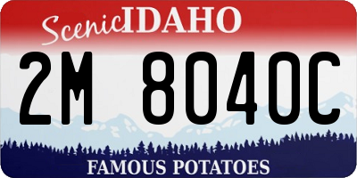 ID license plate 2M8040C