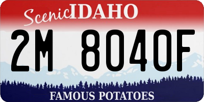ID license plate 2M8040F