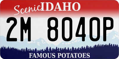 ID license plate 2M8040P