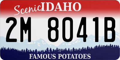 ID license plate 2M8041B