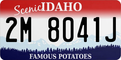 ID license plate 2M8041J