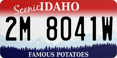 ID license plate 2M8041W