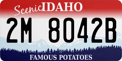 ID license plate 2M8042B