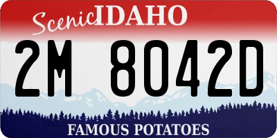 ID license plate 2M8042D