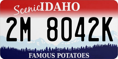 ID license plate 2M8042K