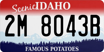 ID license plate 2M8043B