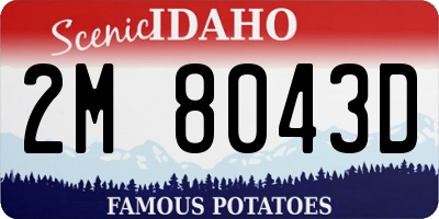ID license plate 2M8043D
