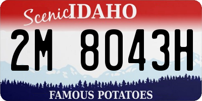 ID license plate 2M8043H