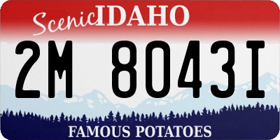 ID license plate 2M8043I