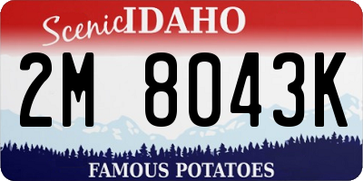 ID license plate 2M8043K