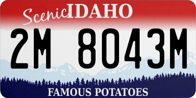ID license plate 2M8043M