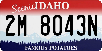 ID license plate 2M8043N