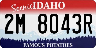 ID license plate 2M8043R