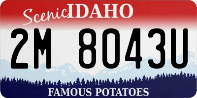 ID license plate 2M8043U