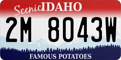 ID license plate 2M8043W