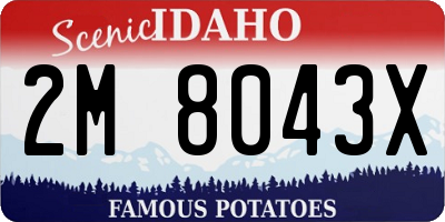 ID license plate 2M8043X