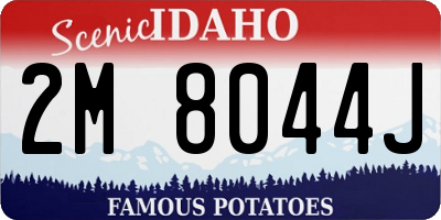 ID license plate 2M8044J
