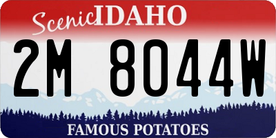 ID license plate 2M8044W