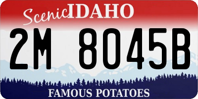 ID license plate 2M8045B