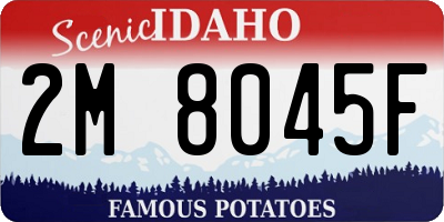 ID license plate 2M8045F