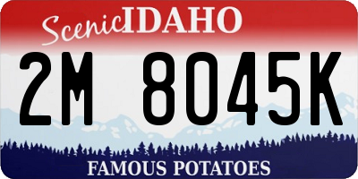 ID license plate 2M8045K