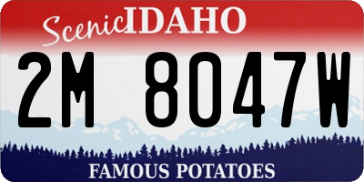 ID license plate 2M8047W