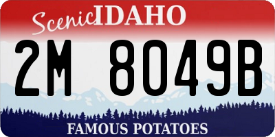 ID license plate 2M8049B
