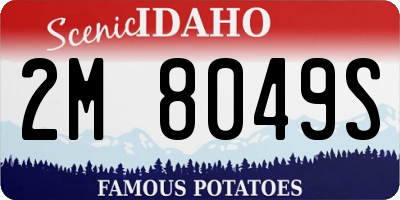 ID license plate 2M8049S