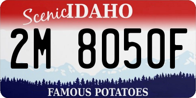 ID license plate 2M8050F