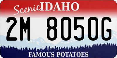 ID license plate 2M8050G