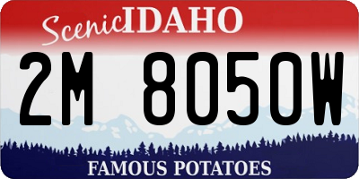 ID license plate 2M8050W