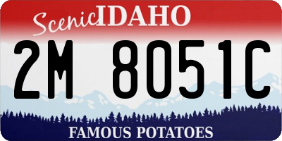 ID license plate 2M8051C