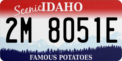 ID license plate 2M8051E